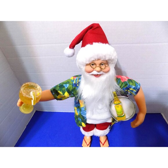 NEW Christmas Coastal Beach Surf Santa Claus Figurine Hawaii Florida Santa Noel - Picture 7 of 9